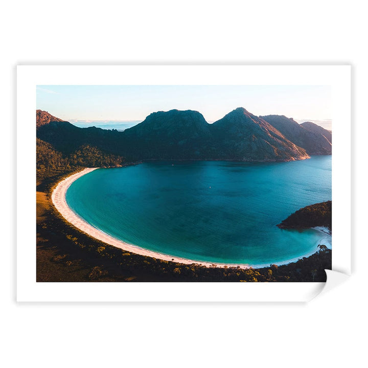 Wineglass Bay Wall Art Print A4 (21 x 29.7cm) / Print Only / White Border from our Australian Made Framed Wall Art, Prints & Posters collection by Profile Products (Australia) Pty Ltd