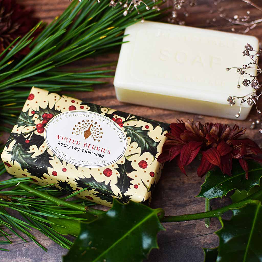 Winter Berries Christmas Soap Bar from our Luxury Bar Soap collection by The English Soap Company