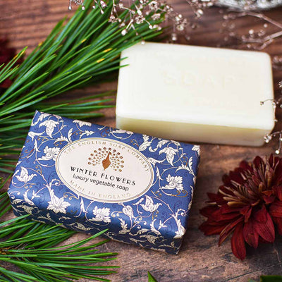 Winter Flowers Christmas Soap Bar from our Luxury Bar Soap collection by The English Soap Company