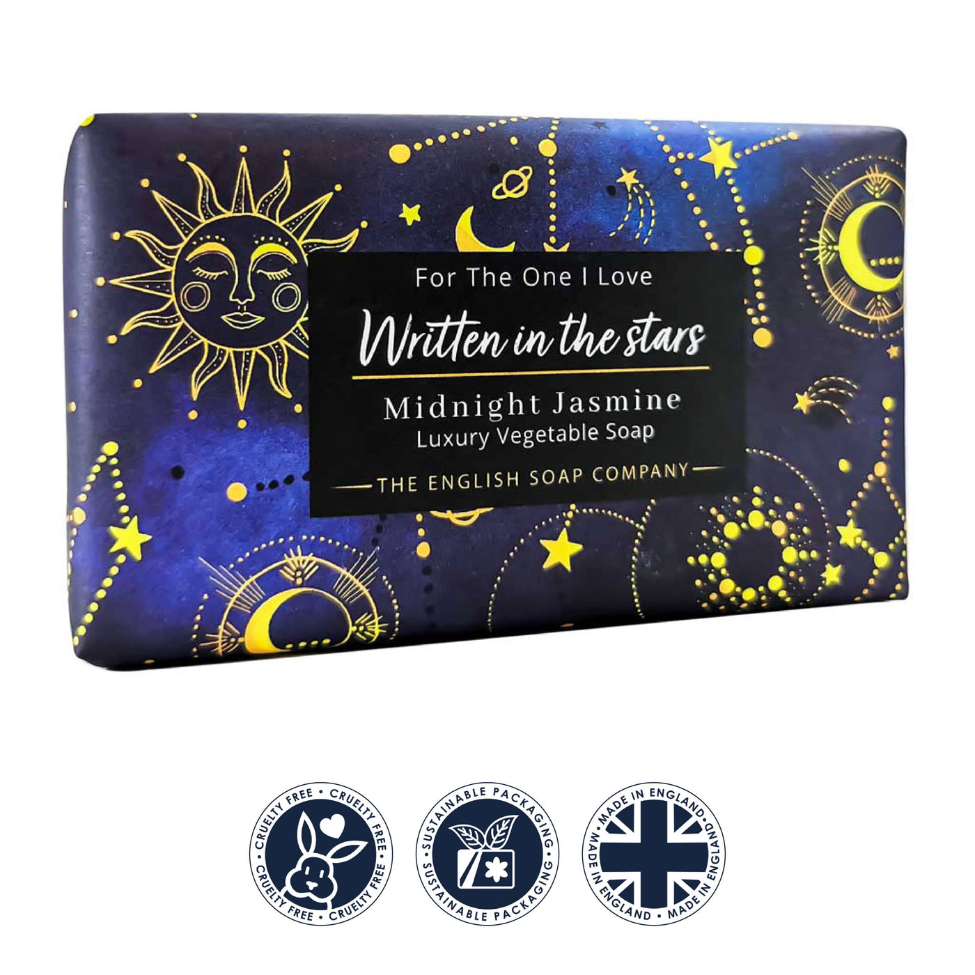 Written in the Stars Midnight Jasmine Gift Soap Bar from our Luxury Bar Soap collection by The English Soap Company