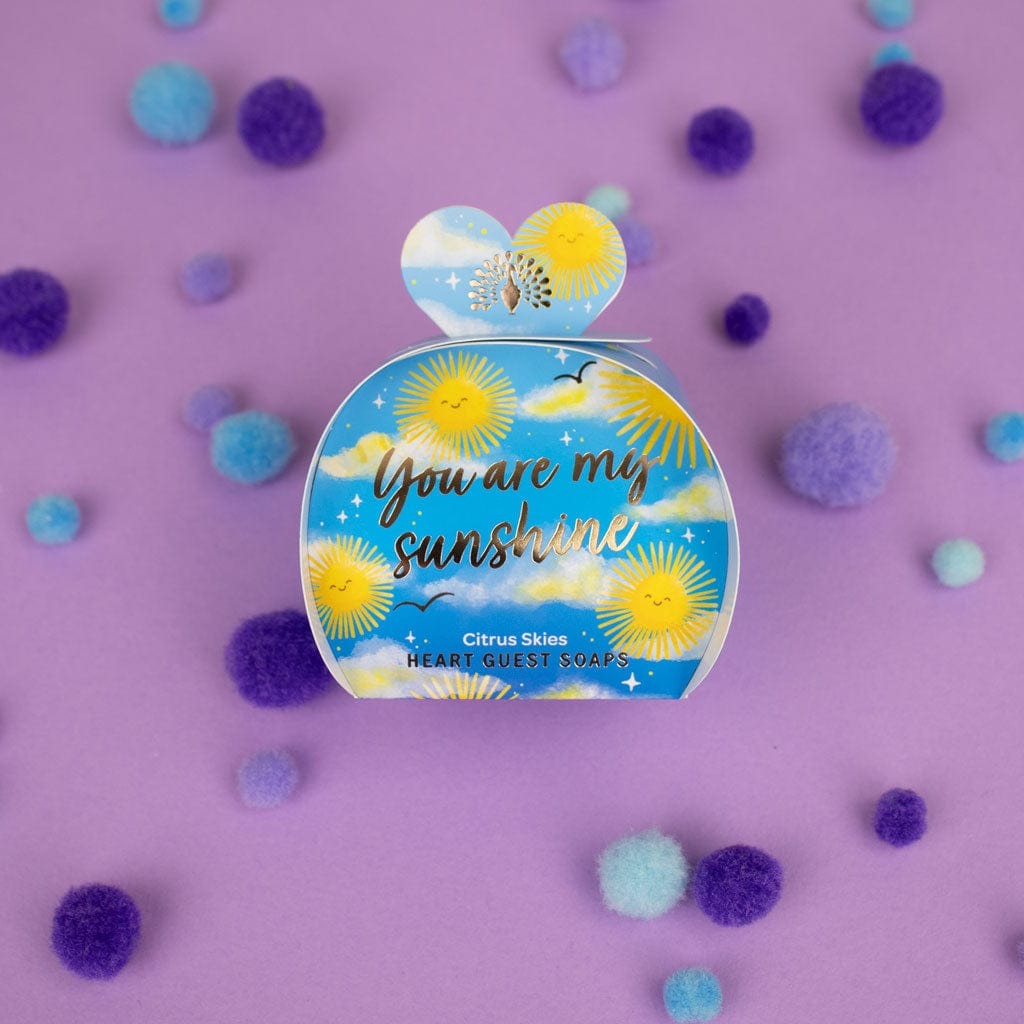 You Are My Sunshine - Citrus Skies Mini Heart Gift Soaps (3 x 20g) from our Luxury Bar Soap collection by The English Soap Company