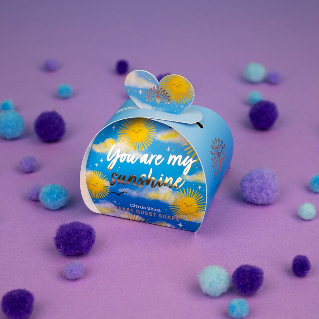You Are My Sunshine - Citrus Skies Mini Heart Gift Soaps (3 x 20g) from our Luxury Bar Soap collection by The English Soap Company