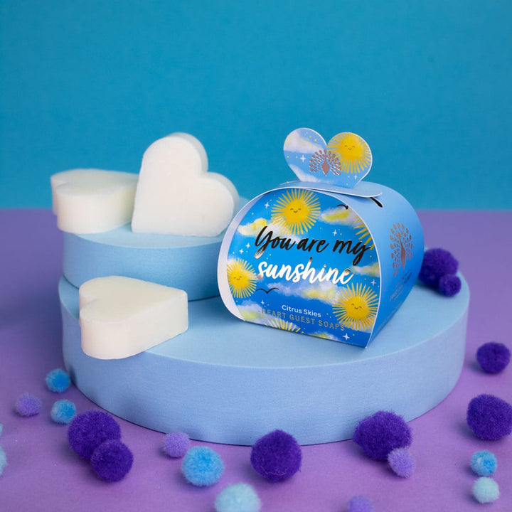 You Are My Sunshine - Citrus Skies Mini Heart Gift Soaps (3 x 20g) from our Luxury Bar Soap collection by The English Soap Company