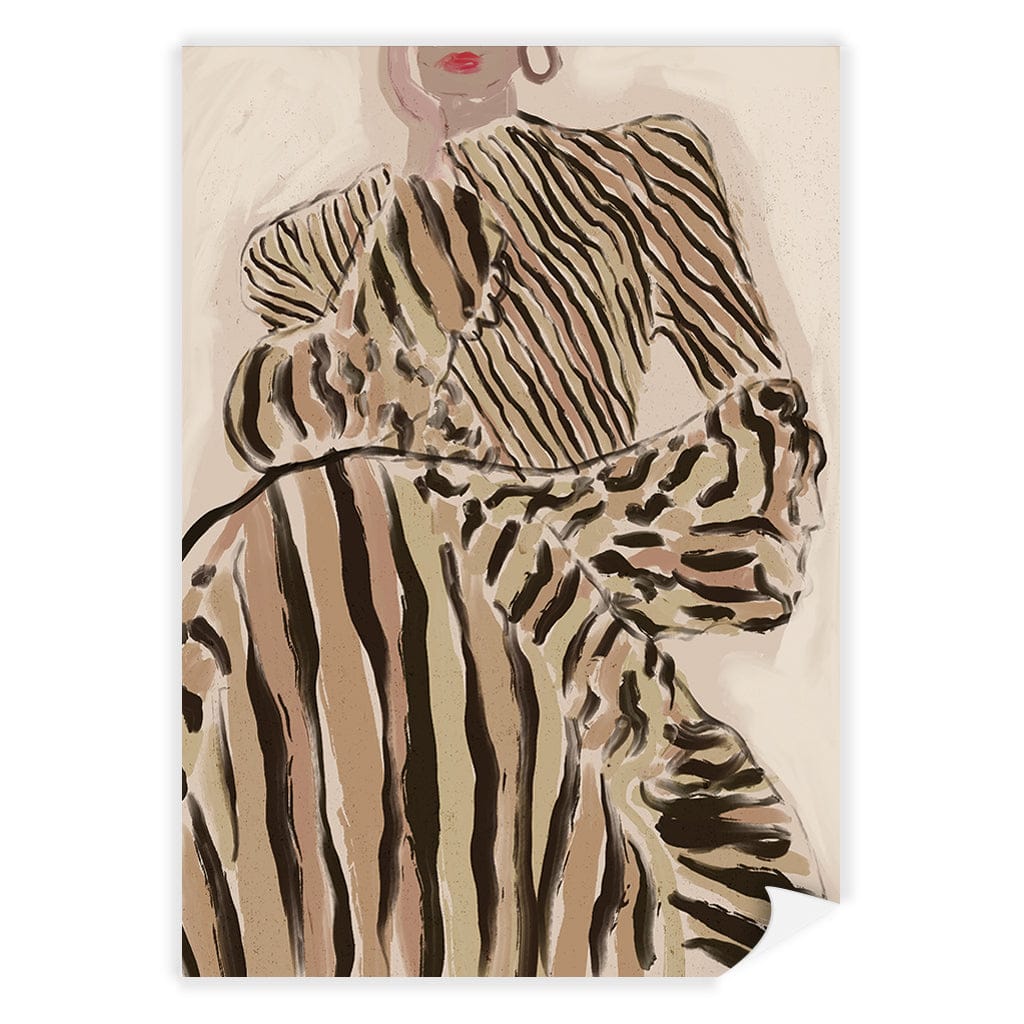 Zebra Elegance Modern Wall Art Print by Treechild A4 (21 x 29.7cm) / Print Only / No Border from our Australian Made Framed Wall Art, Prints &amp; Posters collection by Profile Australia