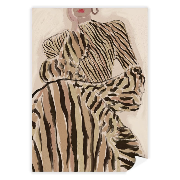 Zebra Elegance Modern Wall Art Print by Treechild A4 (21 x 29.7cm) / Print Only / No Border from our Australian Made Framed Wall Art, Prints & Posters collection by Profile Australia
