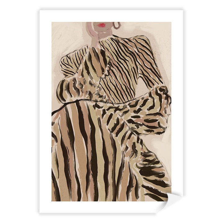 Zebra Elegance Modern Wall Art Print by Treechild A4 (21 x 29.7cm) / Print Only / White Border from our Australian Made Framed Wall Art, Prints & Posters collection by Profile Australia