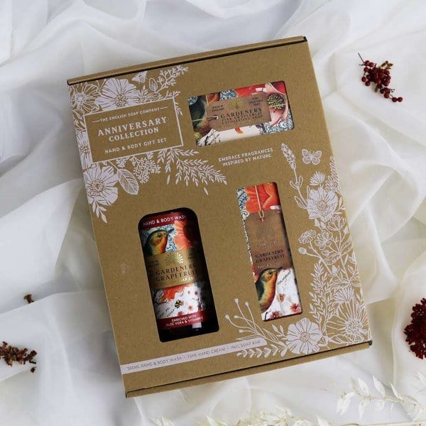 Anniversary Gardeners Grapefruit Hand and Body Gift Box from our Luxury Bar Soap collection by The English Soap Company