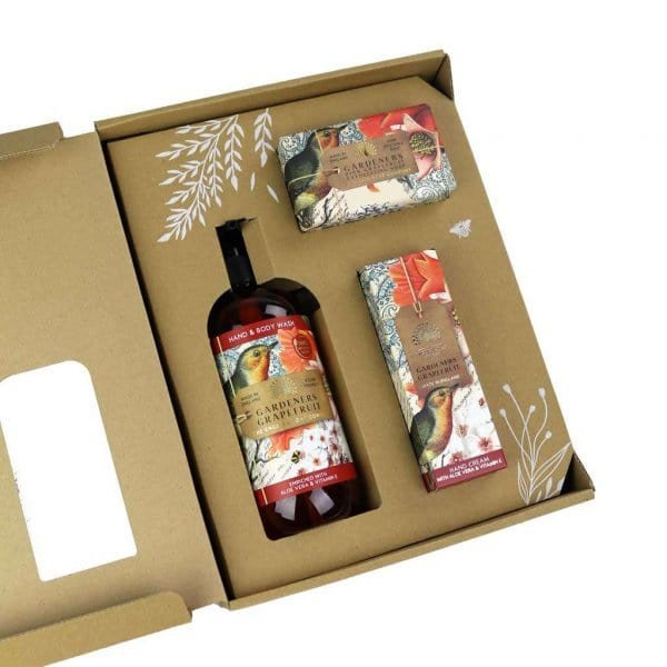 Anniversary Gardeners Grapefruit Hand and Body Gift Box from our Luxury Bar Soap collection by The English Soap Company