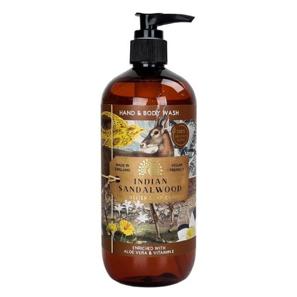 Anniversary Hand & Body Wash 500ml - Indian Sandalwood from our Liquid Hand & Body Soap collection by The English Soap Company