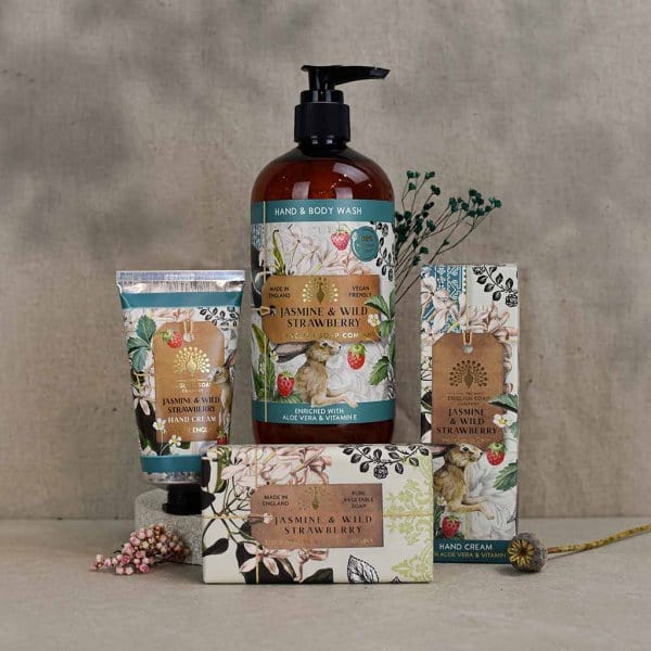 Anniversary Hand & Body Wash 500ml - Jasmine and Wild Strawberry from our Liquid Hand & Body Soap collection by The English Soap Company