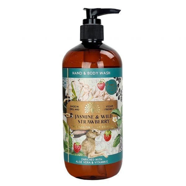 Anniversary Hand & Body Wash 500ml - Jasmine and Wild Strawberry from our Liquid Hand & Body Soap collection by The English Soap Company