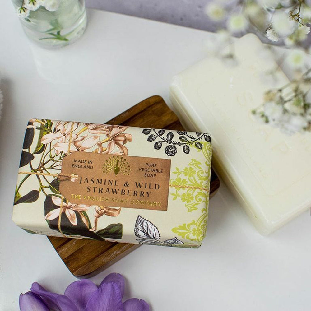 Anniversary Jasmine and Wild Strawberry Soap from our Luxury Bar Soap collection by The English Soap Company