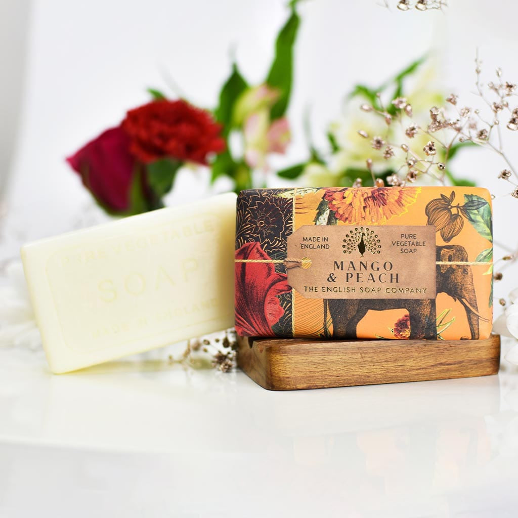 Anniversary Mango & Peach Soap from our Luxury Bar Soap collection by The English Soap Company