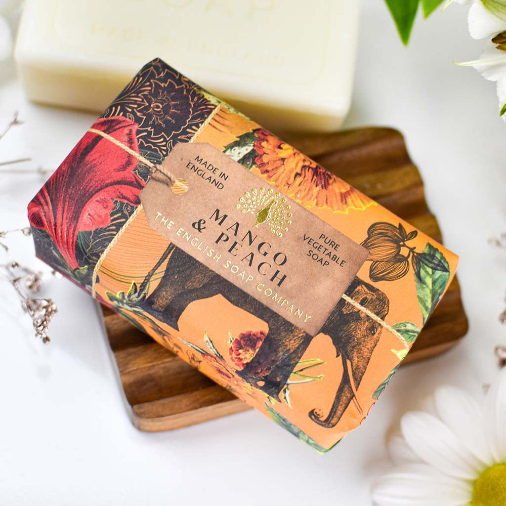 Anniversary Mango & Peach Soap from our Luxury Bar Soap collection by The English Soap Company