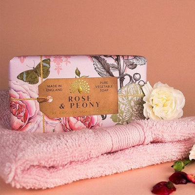 Anniversary Rose and Peony Soap from our Luxury Bar Soap collection by The English Soap Company