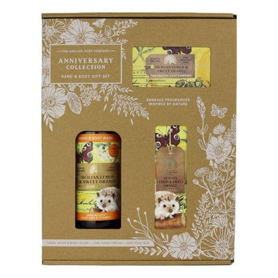 Anniversary Sicilian Lemon and Sweet Orange Hand and Body Gift Box from our Luxury Bar Soap collection by The English Soap Company