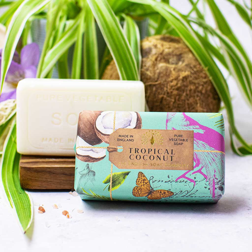 Anniversary Tropical Coconut Soap from our Luxury Bar Soap collection by The English Soap Company