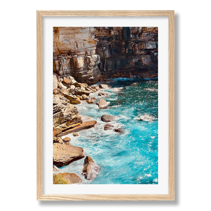 Aqua Rocks 1 Diamond Bay Reserve Wall Art Print from our Australian Made Framed Wall Art, Prints & Posters collection by Profile Products Australia