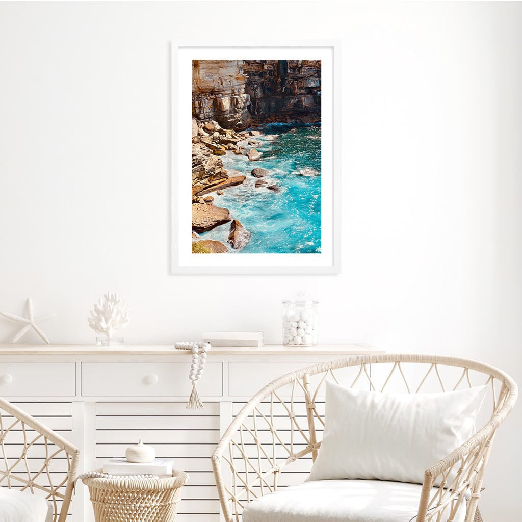 Aqua Rocks 1 Diamond Bay Reserve Wall Art Print from our Australian Made Framed Wall Art, Prints & Posters collection by Profile Products Australia