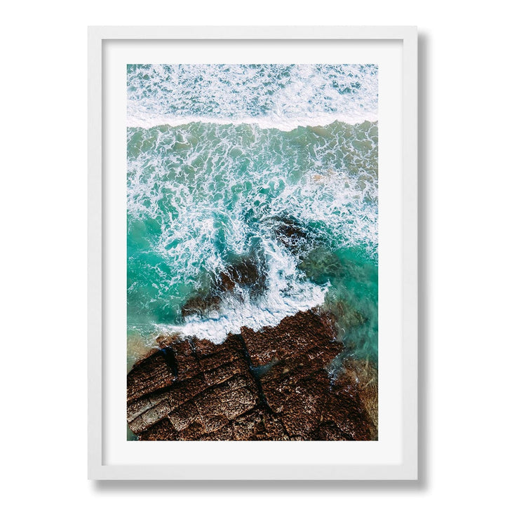 Aqua Rocks 3 Point Cartwright Wall Art Print from our Australian Made Framed Wall Art, Prints & Posters collection by Profile Products Australia