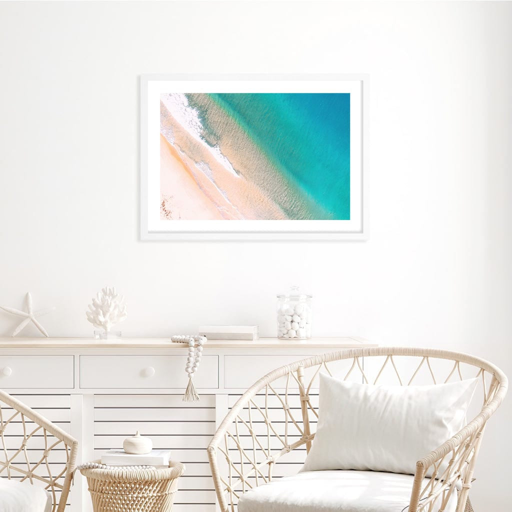 Aqua Sands 1 Putty Beach Wall Art Print from our Australian Made Framed Wall Art, Prints & Posters collection by Profile Products Australia