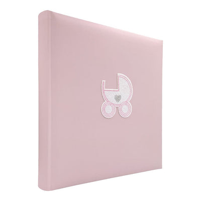 Baby Pram Pink Drymount Photo Album 280x305mm - 80 White Pages from our Photo Albums collection by Profile Products Australia