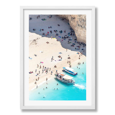 Beach Boat Visit Wall Art Print from our Australian Made Framed Wall Art, Prints & Posters collection by Profile Products Australia