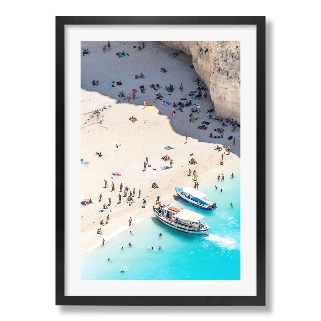 Beach Boat Visit Wall Art Print from our Australian Made Framed Wall Art, Prints & Posters collection by Profile Products Australia