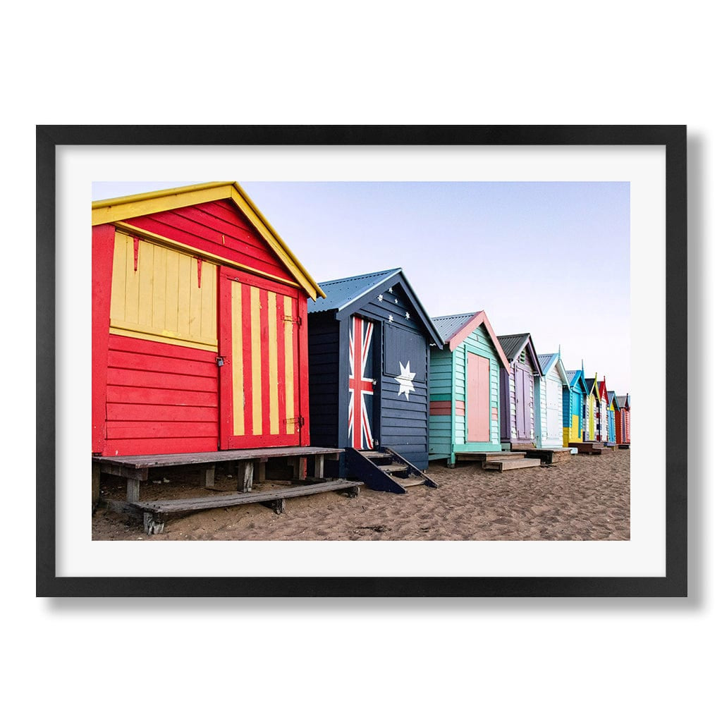 Beach Boxes Wall Art Print from our Australian Made Framed Wall Art, Prints & Posters collection by Profile Products Australia