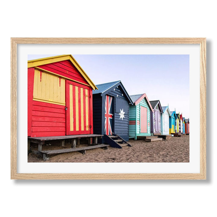 Beach Boxes Wall Art Print from our Australian Made Framed Wall Art, Prints & Posters collection by Profile Products Australia