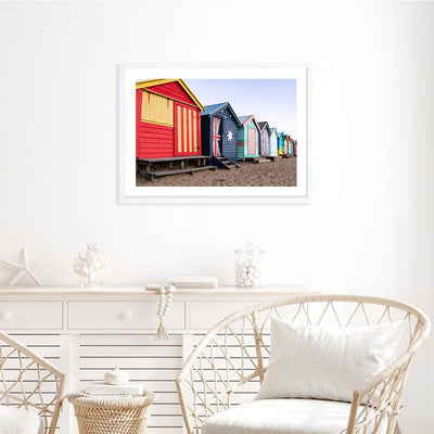 Beach Boxes Wall Art Print from our Australian Made Framed Wall Art, Prints & Posters collection by Profile Products Australia