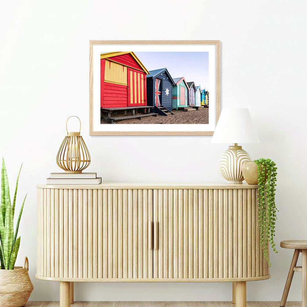 Beach Boxes Wall Art Print from our Australian Made Framed Wall Art, Prints & Posters collection by Profile Products Australia