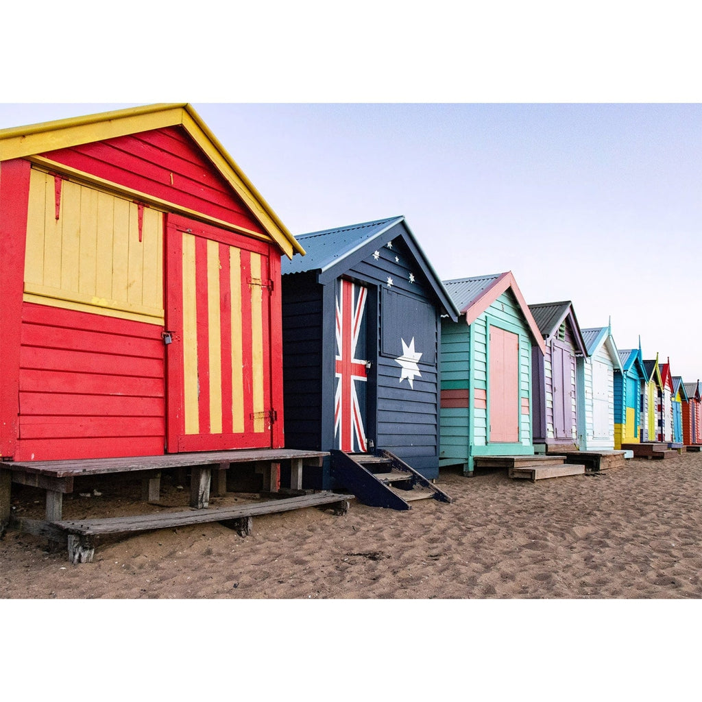 Beach Boxes Wall Art Print from our Australian Made Framed Wall Art, Prints & Posters collection by Profile Products Australia