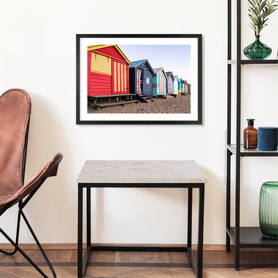 Beach Boxes Wall Art Print from our Australian Made Framed Wall Art, Prints & Posters collection by Profile Products Australia