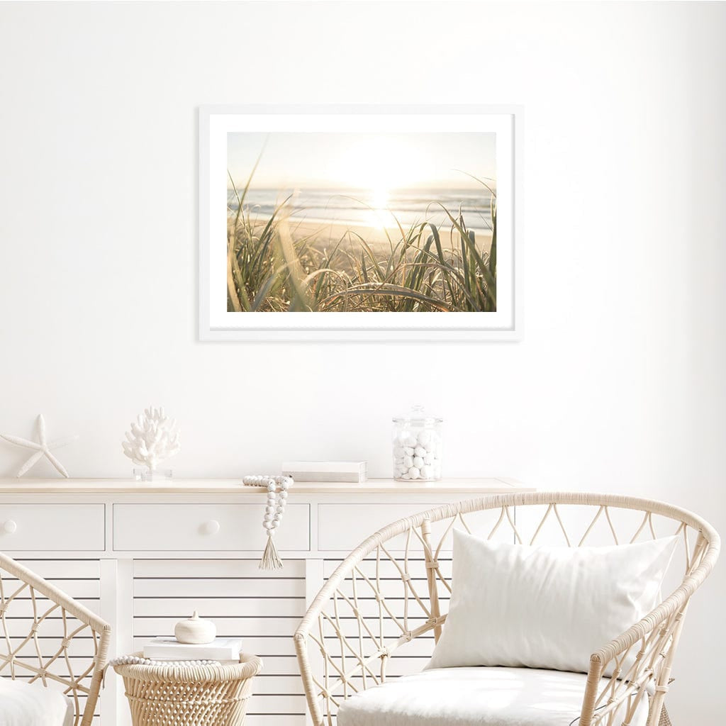 Beach Grass Sunset Wall Art Print from our Australian Made Framed Wall Art, Prints & Posters collection by Profile Products Australia