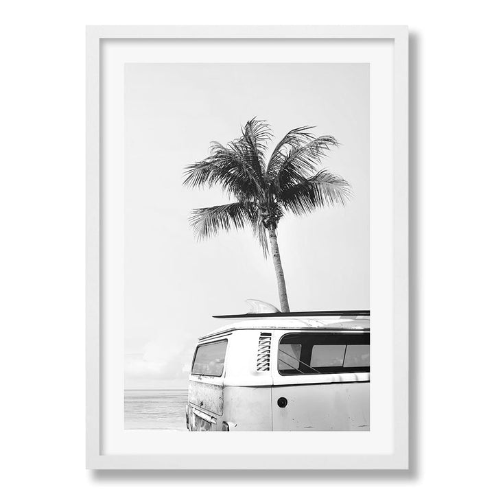 Beach Palm Kombi 1 B&W Wall Art Print from our Australian Made Framed Wall Art, Prints & Posters collection by Profile Products Australia