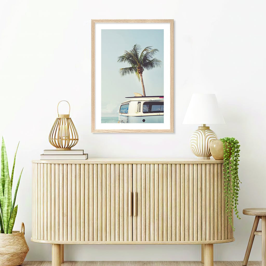 Beach Palm Kombi 1 Wall Art Print from our Australian Made Framed Wall Art, Prints & Posters collection by Profile Products Australia