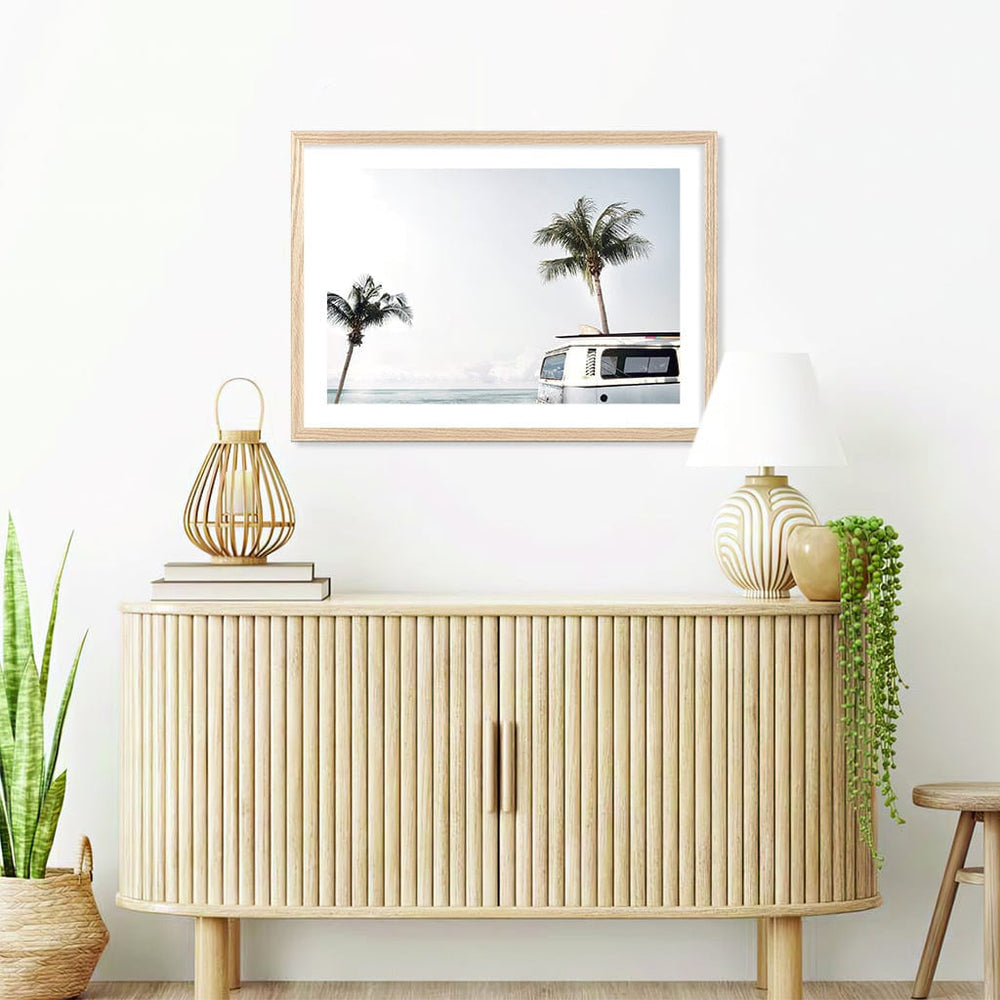 Beach Palm Kombi 2 Wall Art Print from our Australian Made Framed Wall Art, Prints & Posters collection by Profile Products Australia