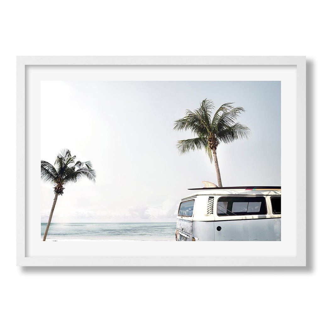 Beach Palm Kombi 2 Wall Art Print from our Australian Made Framed Wall Art, Prints & Posters collection by Profile Products Australia