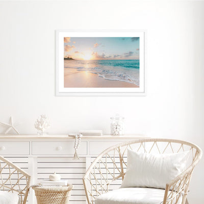 Beach Sunrise Wall Art Print from our Australian Made Framed Wall Art, Prints & Posters collection by Profile Products Australia