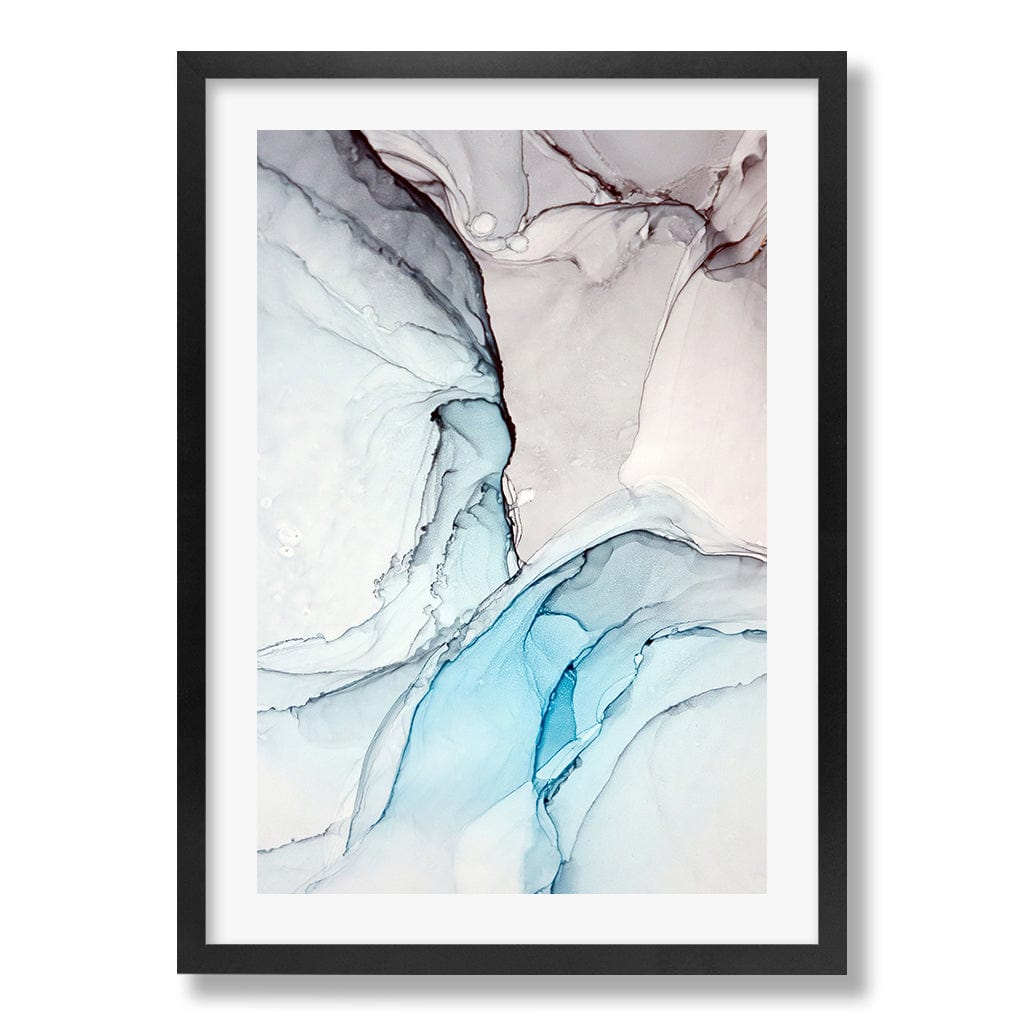 Blue Black Abstract Ink Part 2 Wall Art Print from our Australian Made Framed Wall Art, Prints & Posters collection by Profile Products Australia