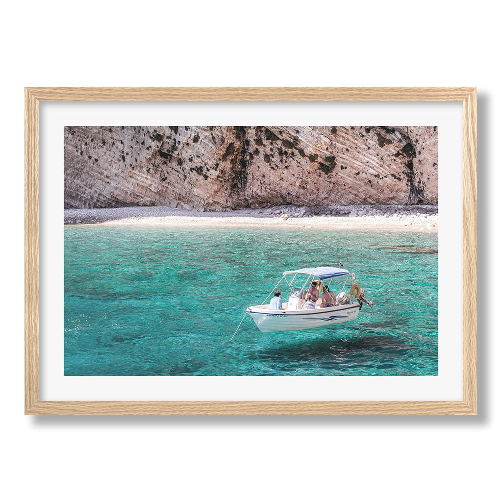 Boat in Emerald Waters Wall Art Print from our Australian Made Framed Wall Art, Prints & Posters collection by Profile Products Australia