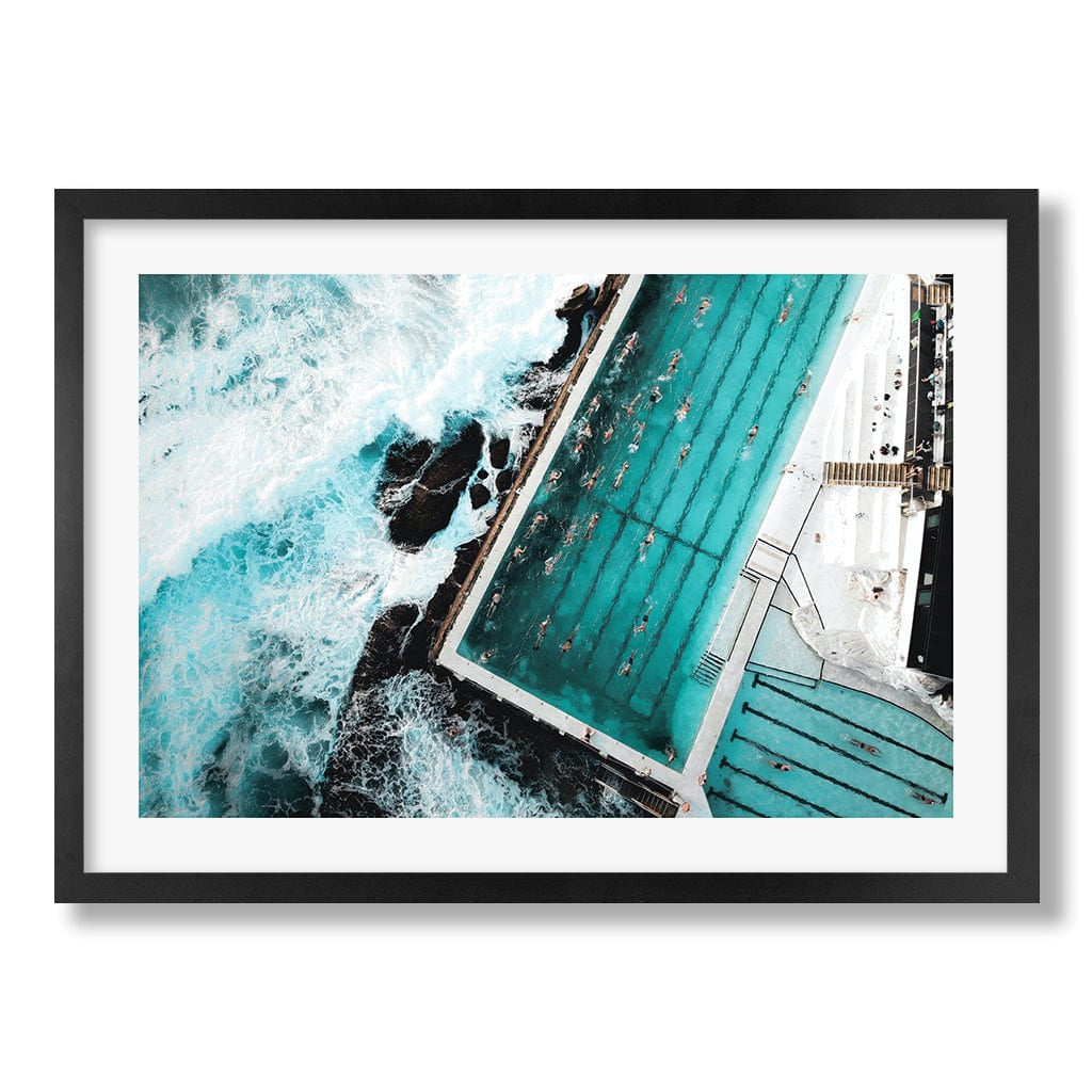 Bondi Icebergs Doing Laps Wall Art Print from our Australian Made Framed Wall Art, Prints & Posters collection by Profile Products Australia