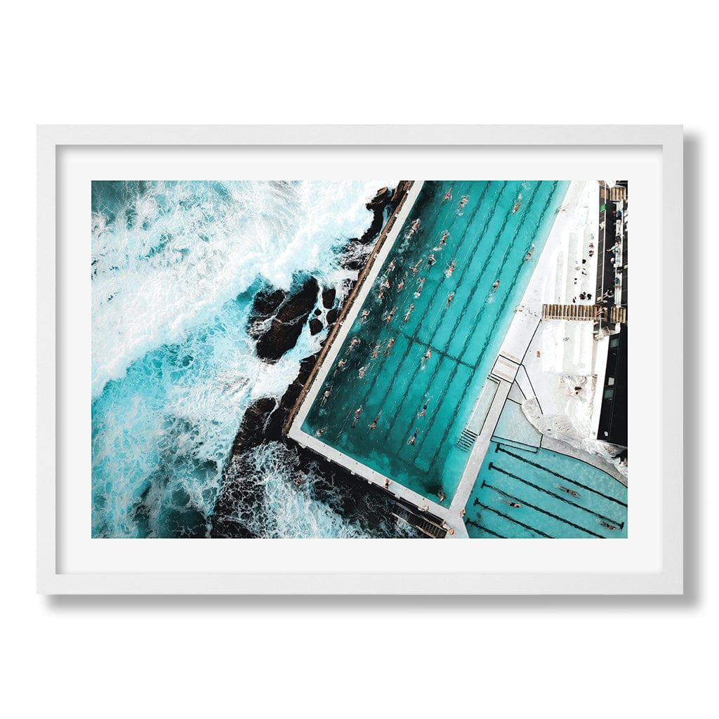 Bondi Icebergs Doing Laps Wall Art Print from our Australian Made Framed Wall Art, Prints & Posters collection by Profile Products Australia