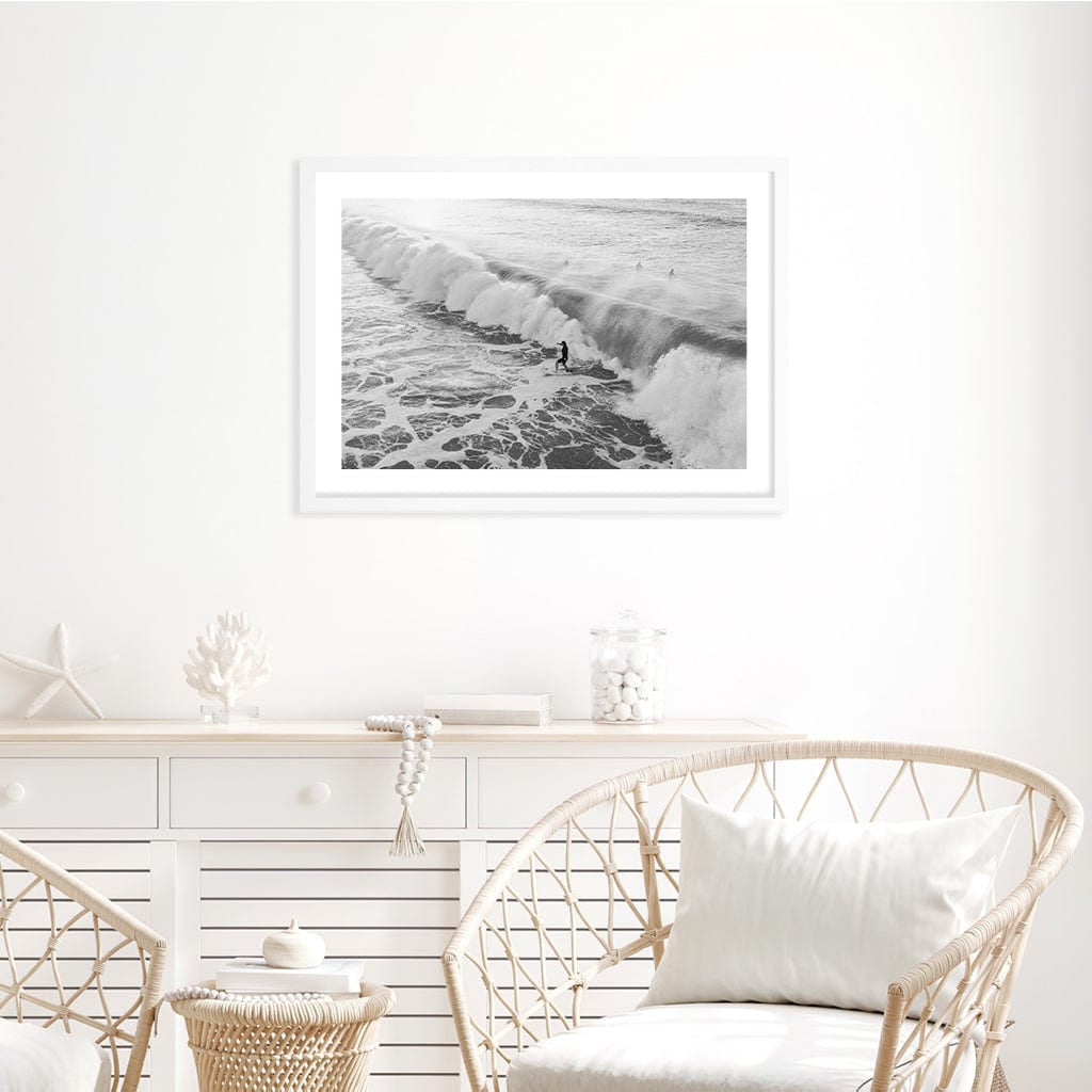 Bondi Surf Break B&W Wall Art Print from our Australian Made Framed Wall Art, Prints & Posters collection by Profile Products Australia