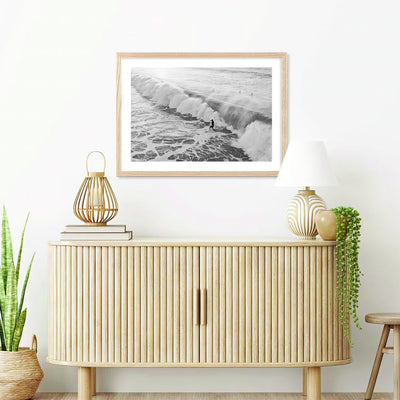 Bondi Surf Break B&W Wall Art Print from our Australian Made Framed Wall Art, Prints & Posters collection by Profile Products Australia