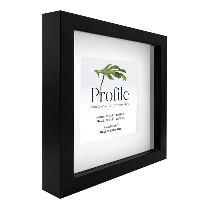 Brighton Black Square Shadow Box Timber Photo Frame from our Australian Made Shadow Box Frames collection by Profile Products Australia