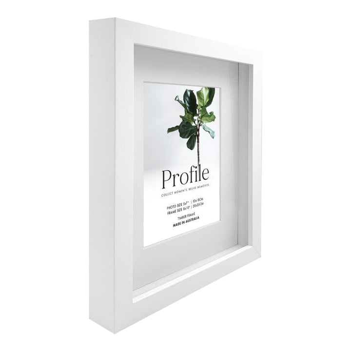 Brighton White Shadow Box Timber Photo Frame from our Australian Made Shadow Box Frames collection by Profile Products Australia