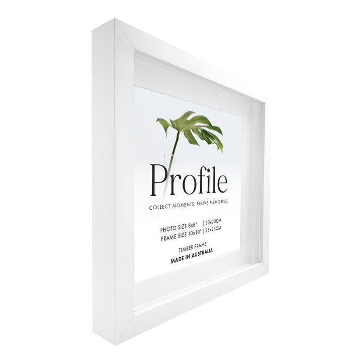 Brighton White Square Shadow Box Timber Photo Frame from our Australian Made Shadow Box Frames collection by Profile Products Australia