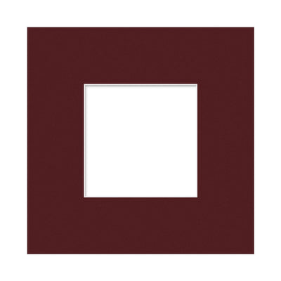 Burgundy Maroon Mat Board 10x10in (25x25cm) to suit 5x5in (13x13cm) from our Custom Cut Mat Boards collection by Profile Products Australia